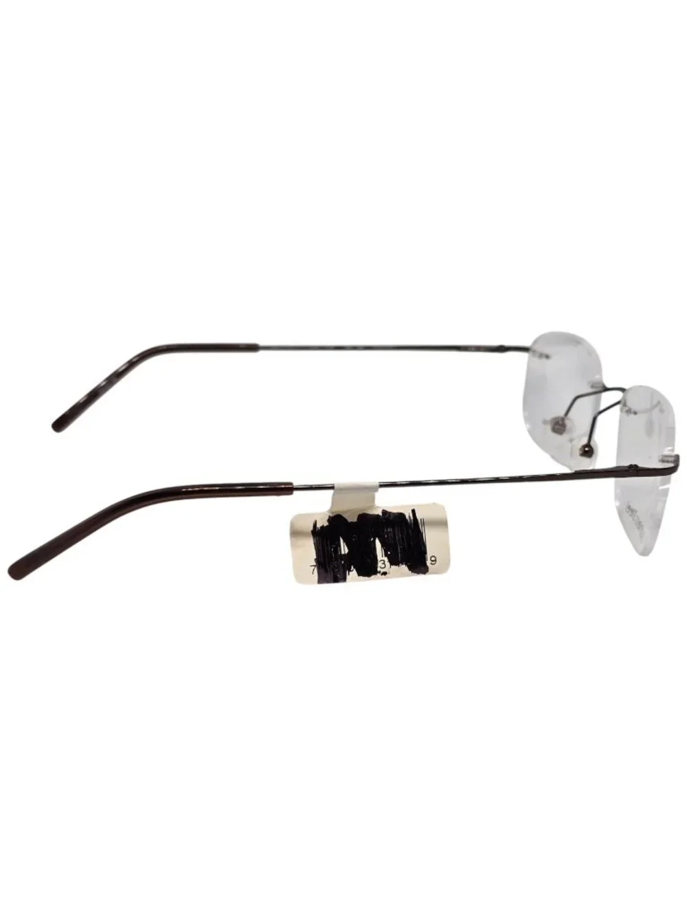 Naturally Rimless Eyeglass Frames Stainless Steel Brown 53-20-145 NR356